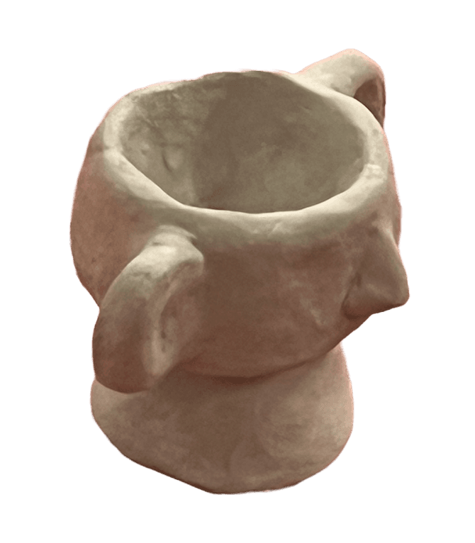 Clay elephant cup