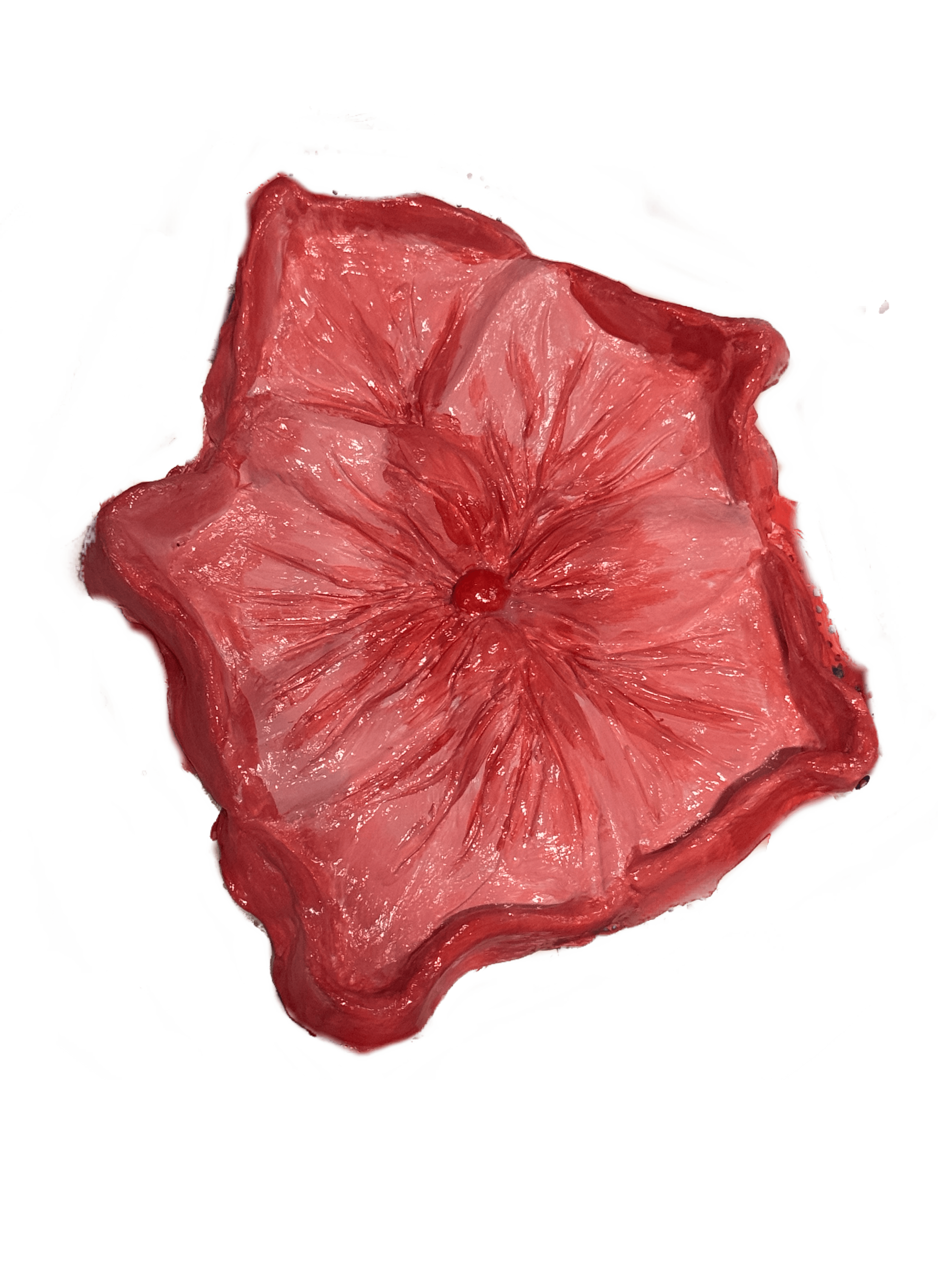 Clay red flower