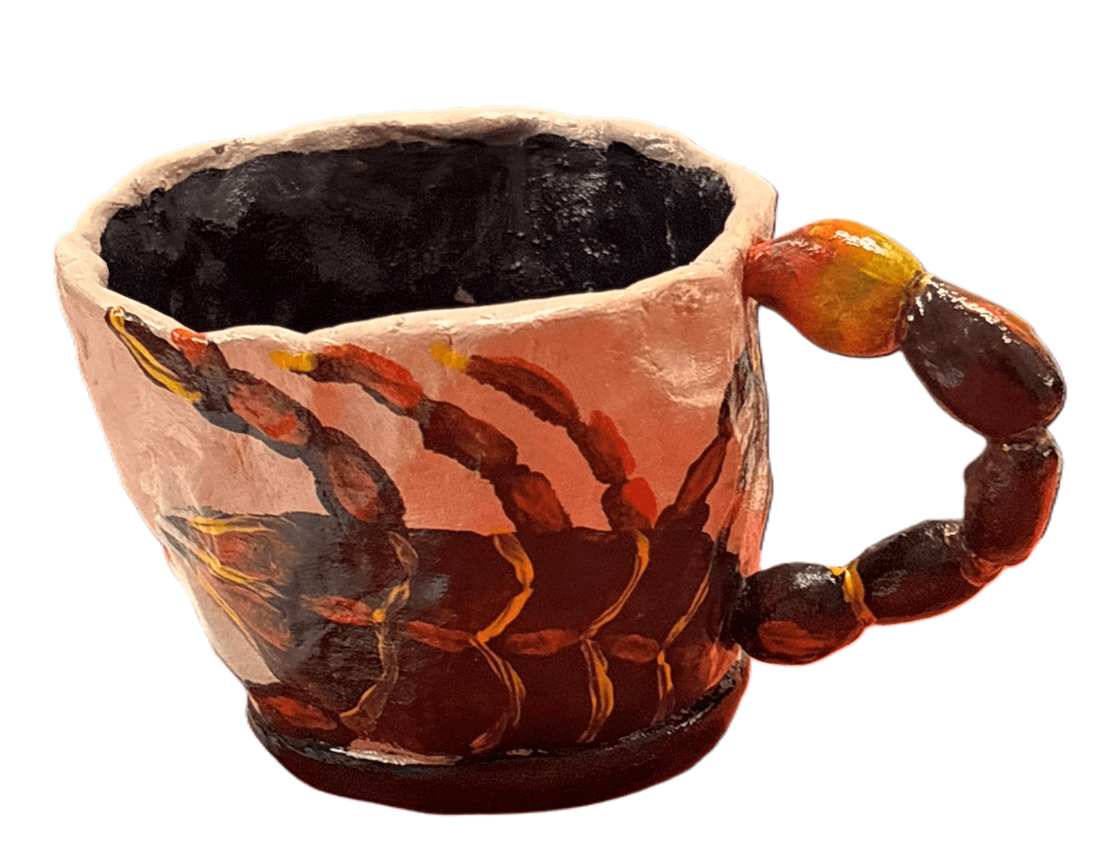 Clay scorpion cup