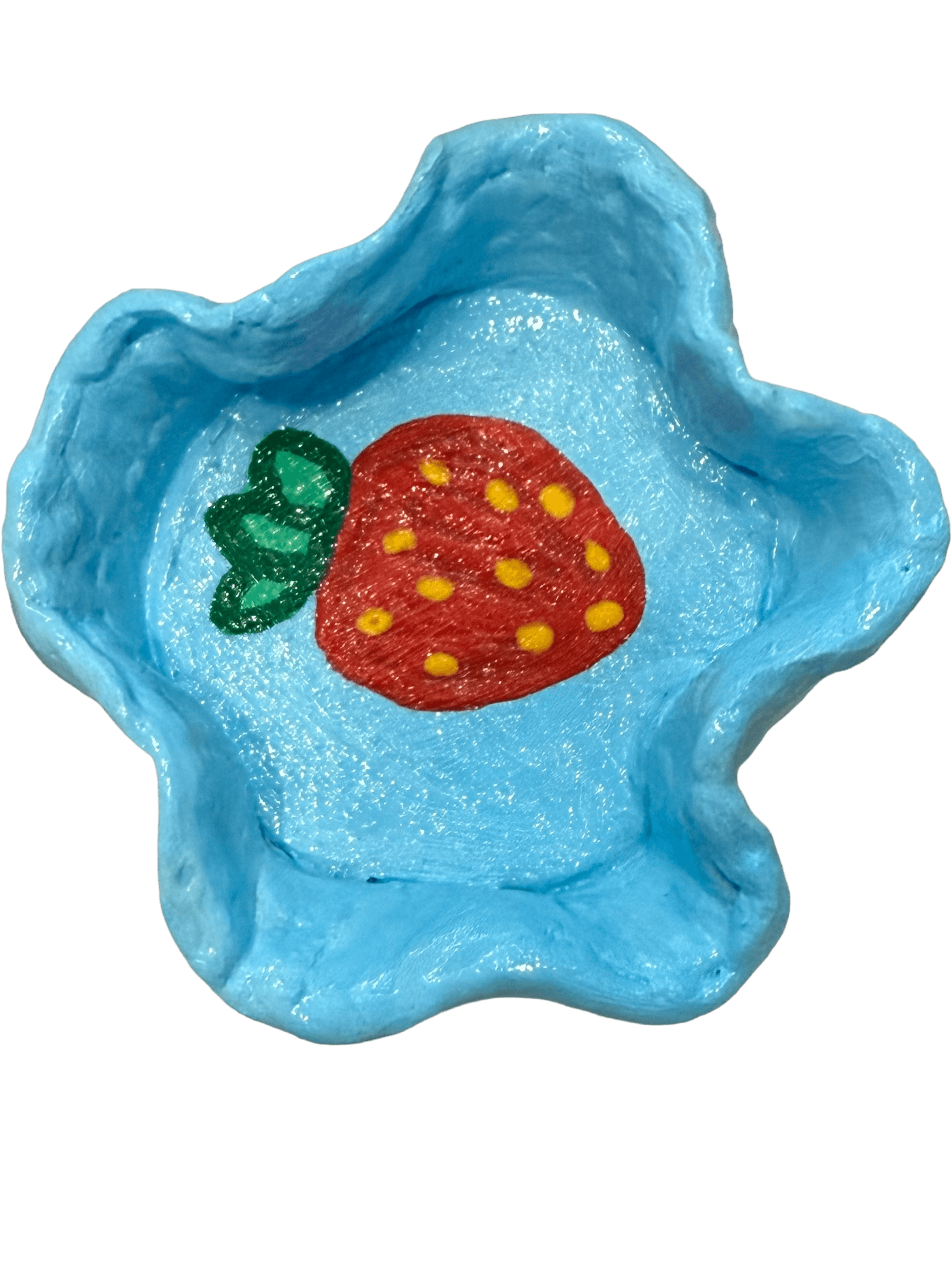 Clay strawberry dish