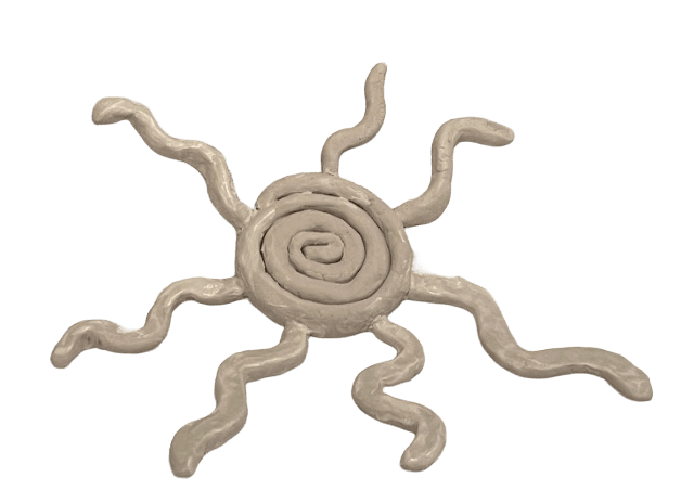 Clay sun spiral