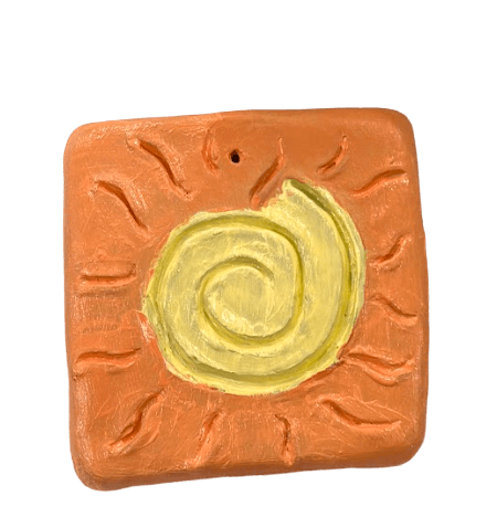 Clay sun tile